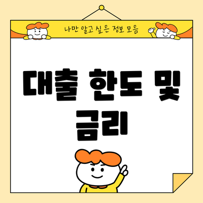 대출 한도 및 금리