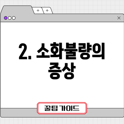 2. 소화불량의 증상