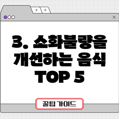 3. 소화불량을 개선하는 음식 TOP 5