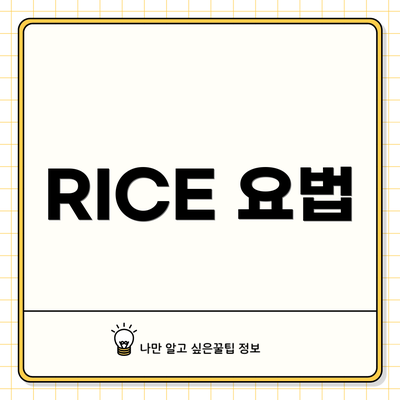 RICE 요법