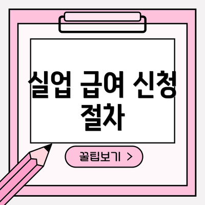 실업 급여 신청 절차