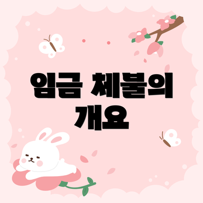 임금 체불의 개요