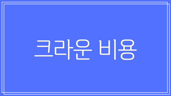 크라운 비용