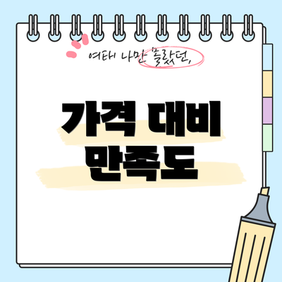 가격 대비 만족도