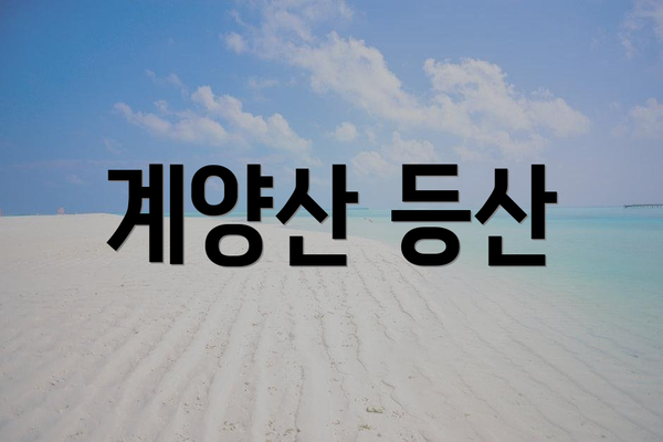 계양산 등산