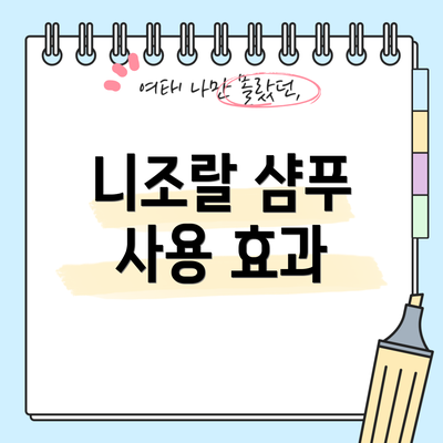 니조랄 샴푸 사용 효과