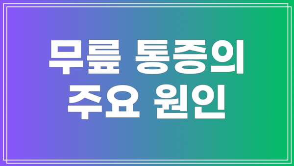 무릎 통증의 주요 원인
