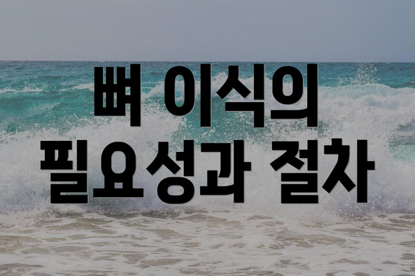 뼈 이식의 필요성과 절차