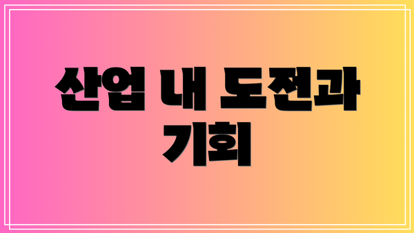 산업 내 도전과 기회