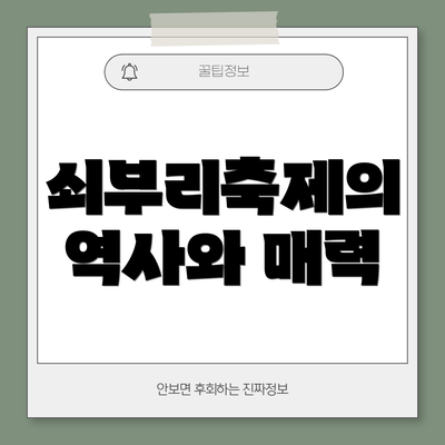 쇠부리축제의 역사와 매력