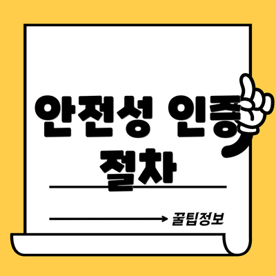 안전성 인증 절차