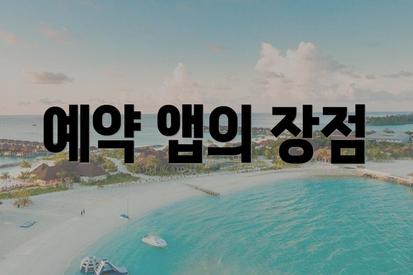 예약 앱의 장점