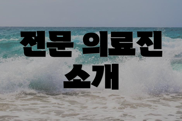 전문 의료진 소개