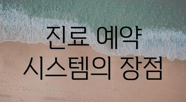 진료 예약 시스템의 장점