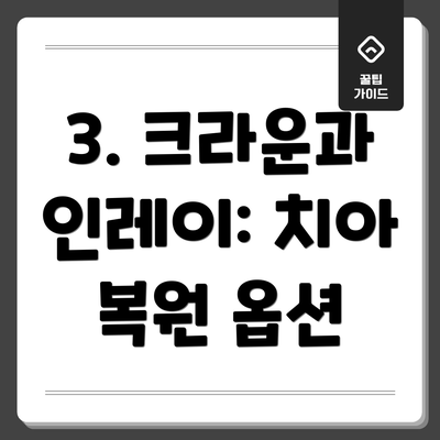 3. 크라운과 인레이: 치아 복원 옵션