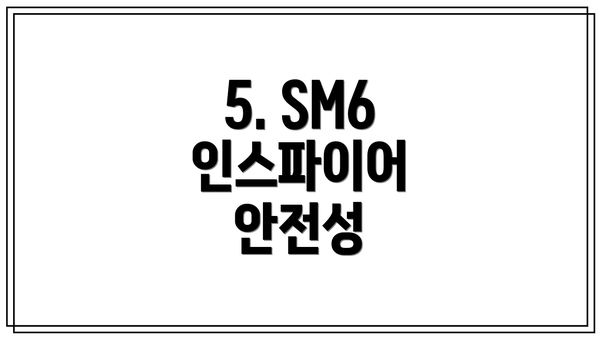 5. SM6 인스파이어 안전성
