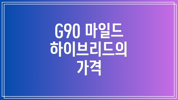 G90 마일드 하이브리드의 디자인