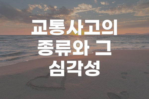 교통사고의 종류와 그 심각성