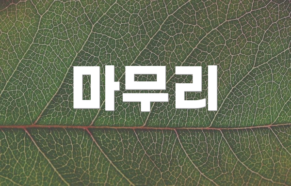 마무리
