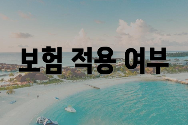 보험 적용 여부