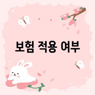 보험 적용 여부