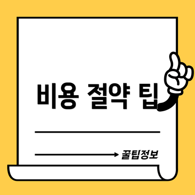 비용 절약 팁