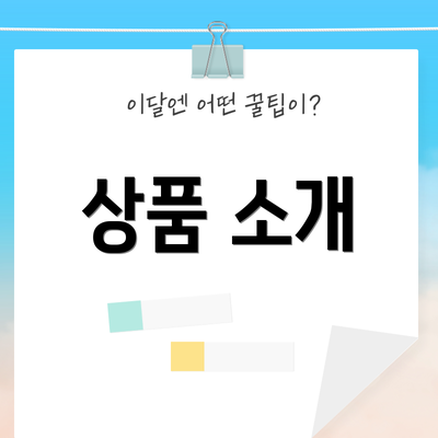 상품 소개