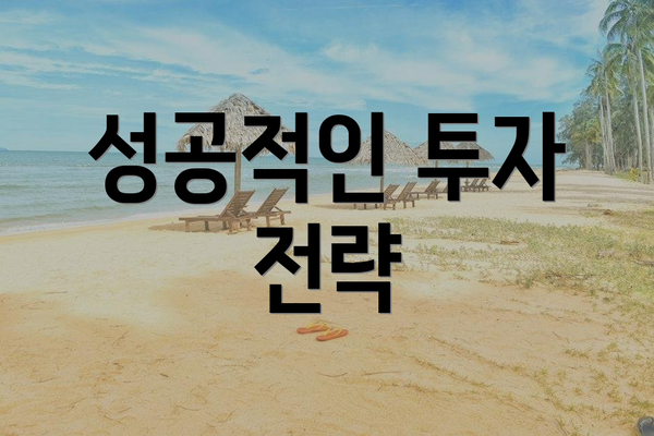 성공적인 투자 전략