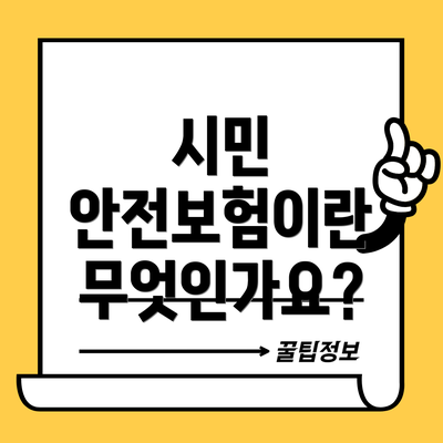 시민 안전보험이란 무엇인가요?