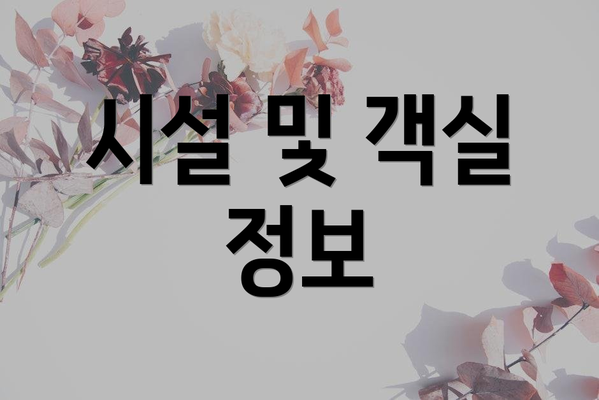 시설 및 객실 정보