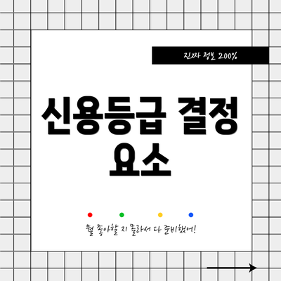 신용등급 결정 요소