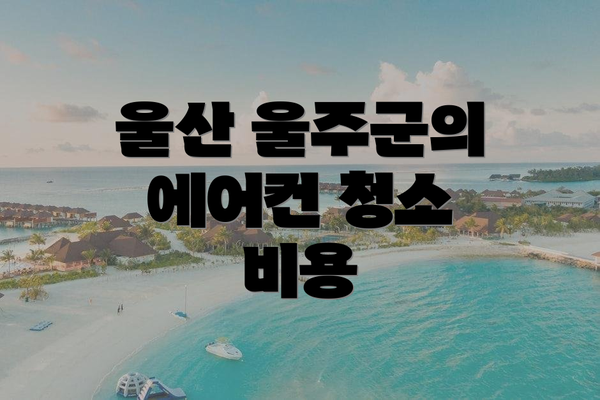 울산 울주군의 에어컨 청소 비용