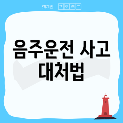 음주운전 사고 대처법