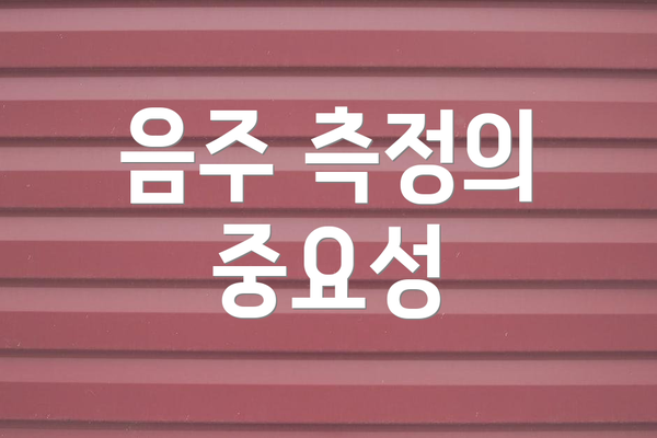 음주 측정의 중요성