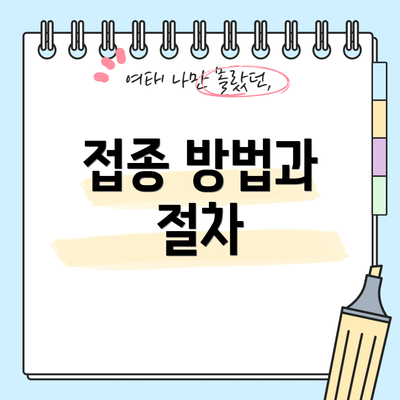 접종 방법과 절차