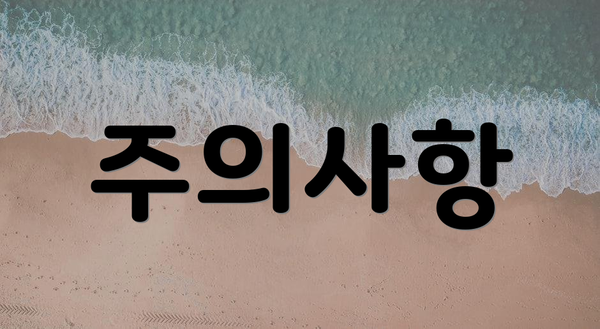 주의사항