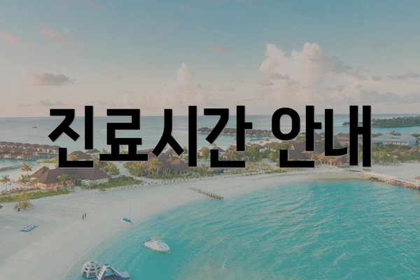 진료시간 안내