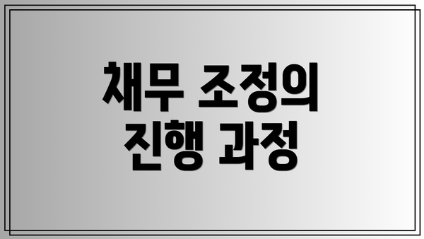 채무 조정의 진행 과정