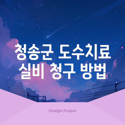 청송군 도수치료 실비 청구 방법