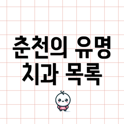 춘천의 유명 치과 목록