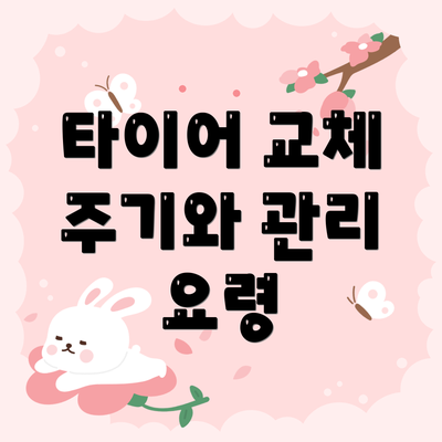 타이어 교체 주기와 관리 요령