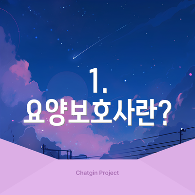 1. 요양보호사란?