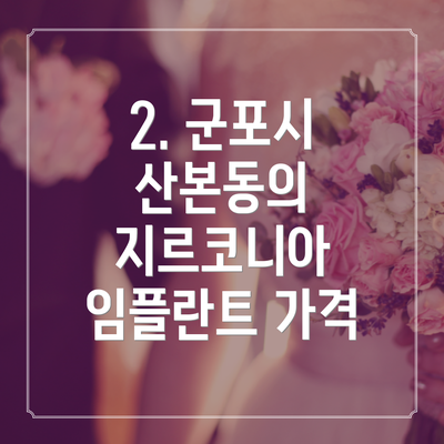 2. 군포시 산본동의 지르코니아 임플란트 가격