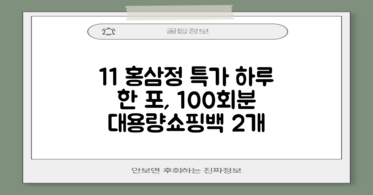 1+1 특가] 홍삼정 6년근 하루한포 100회분 대용량+쇼핑백, 2개, 1L 추천 리뷰